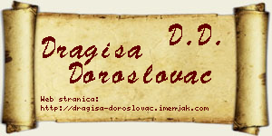 Dragiša Doroslovac vizit kartica